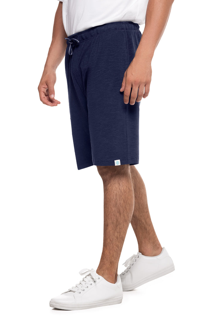 Men's White Sand Slub Shorts | Navy