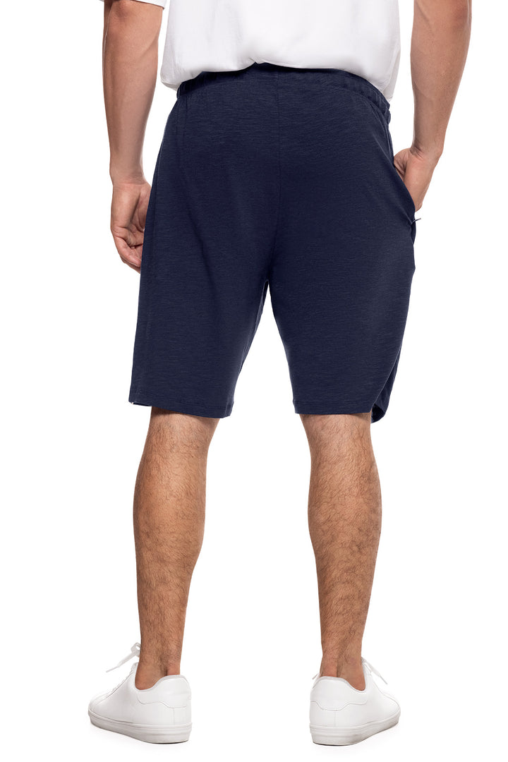 Men's White Sand Slub Shorts | Navy