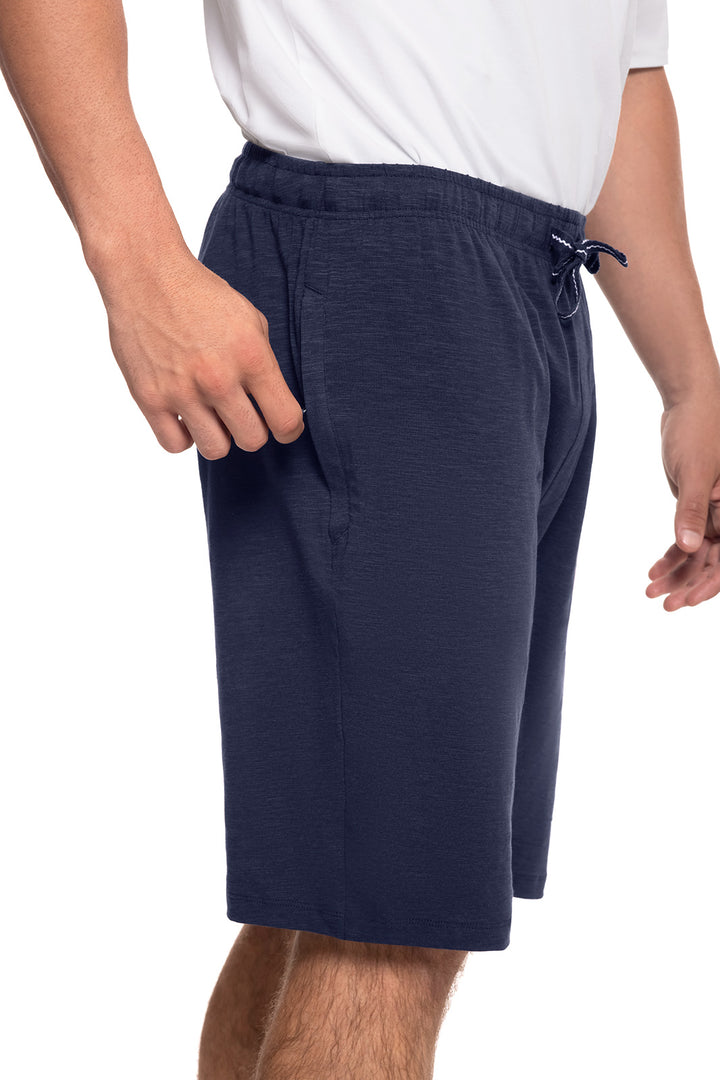 Men's White Sand Slub Shorts | Navy