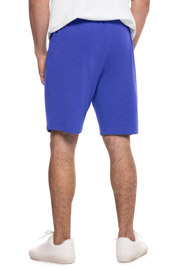 Men's White Sand Slub Shorts | Baja Blue