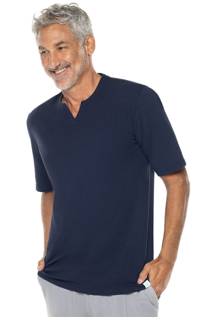 Men's Normandy Isles Notch Neck Tee | Navy