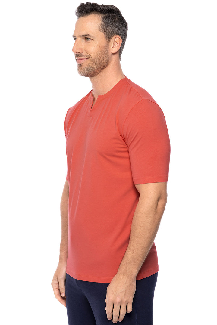 Men's Normandy Isles Notch Neck Tee | Vivid Coral