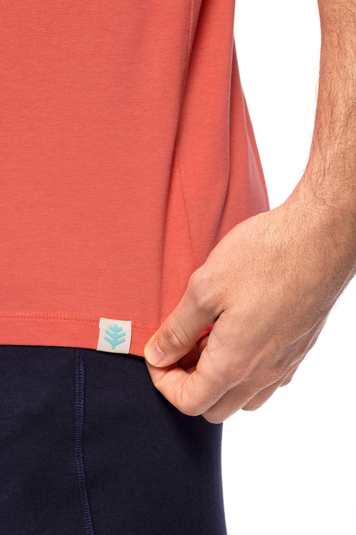 Men's Normandy Isles Notch Neck Tee | Vivid Coral