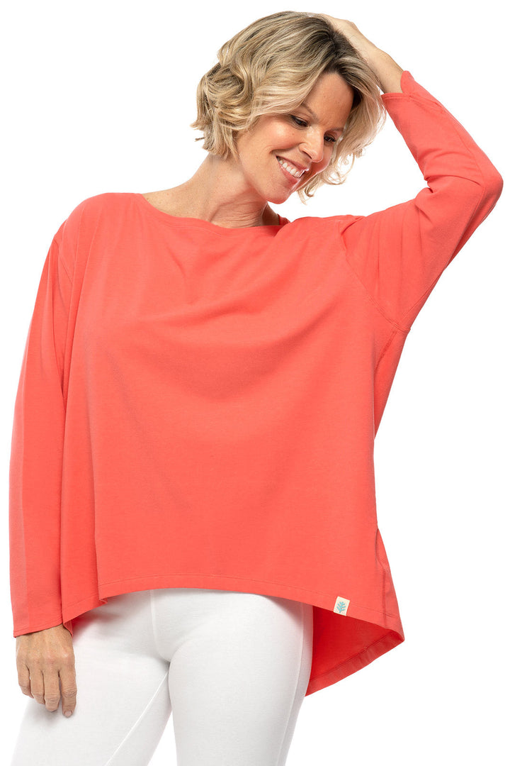 Women's West Palm Drape Tee | Vivid Coral