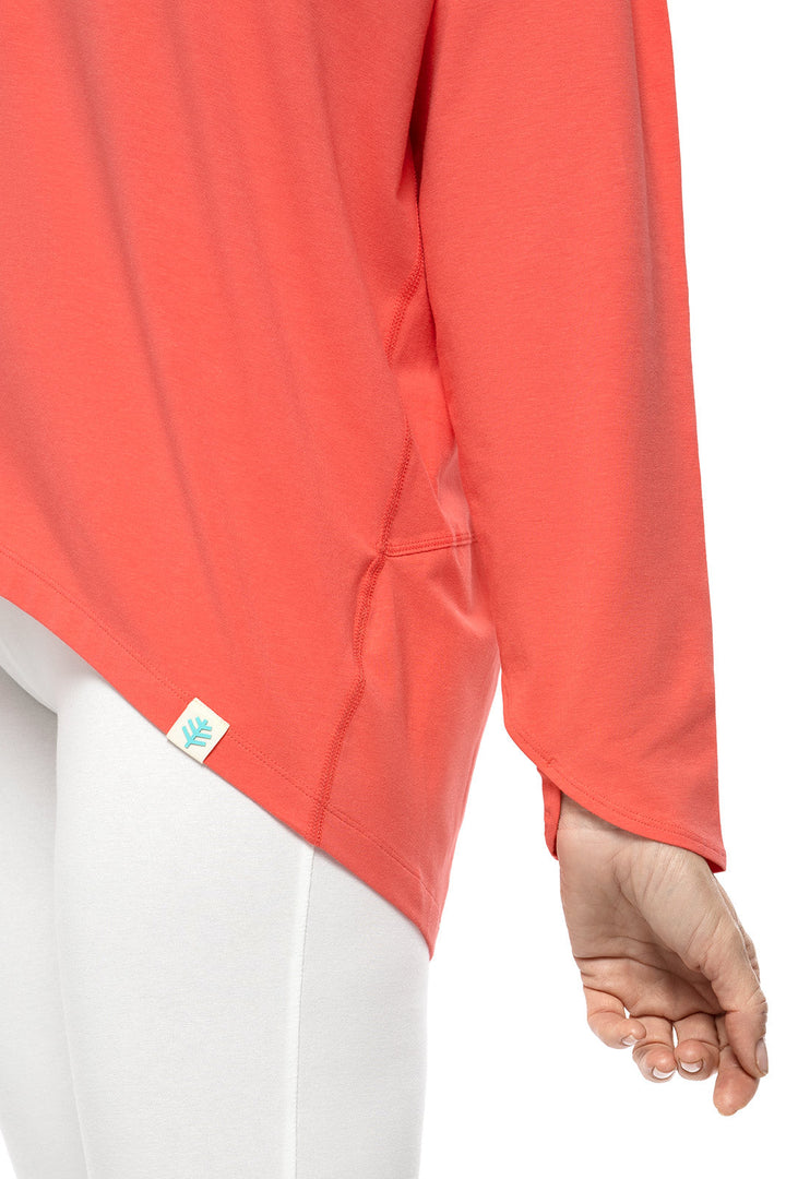 Women's West Palm Drape Tee | Vivid Coral