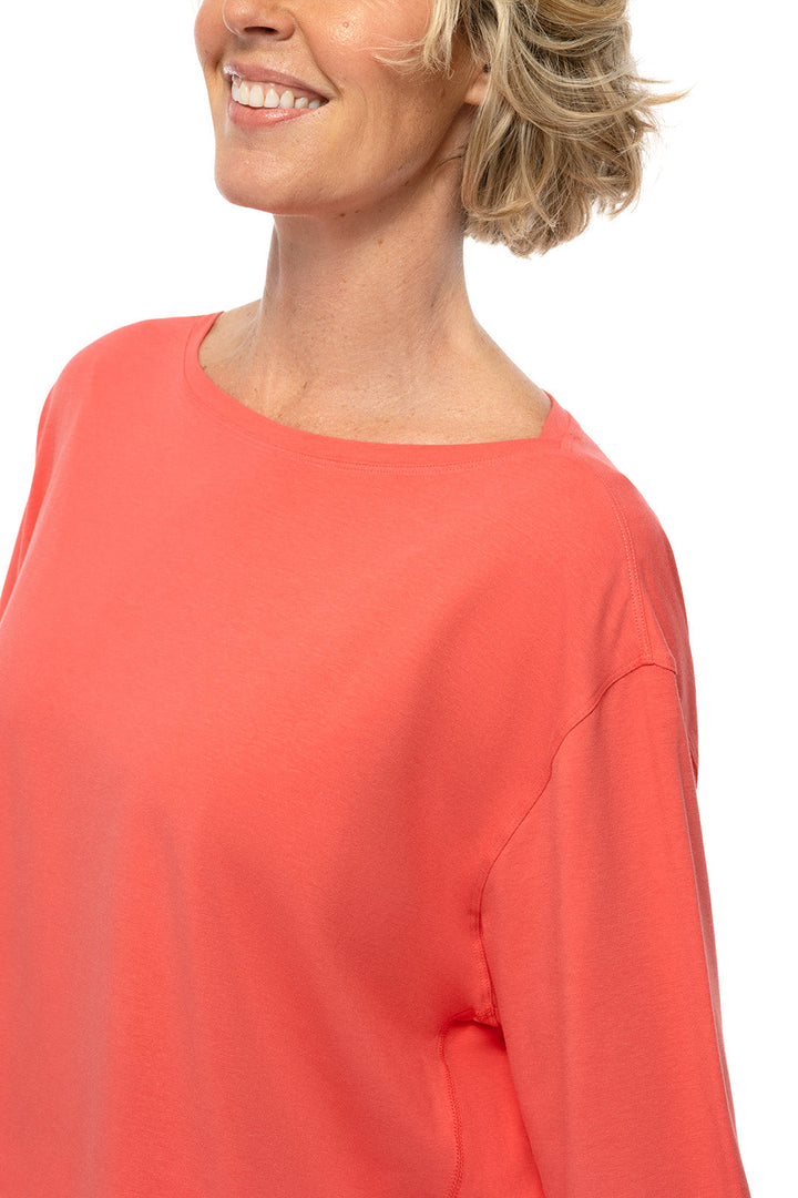 Women's West Palm Drape Tee | Vivid Coral