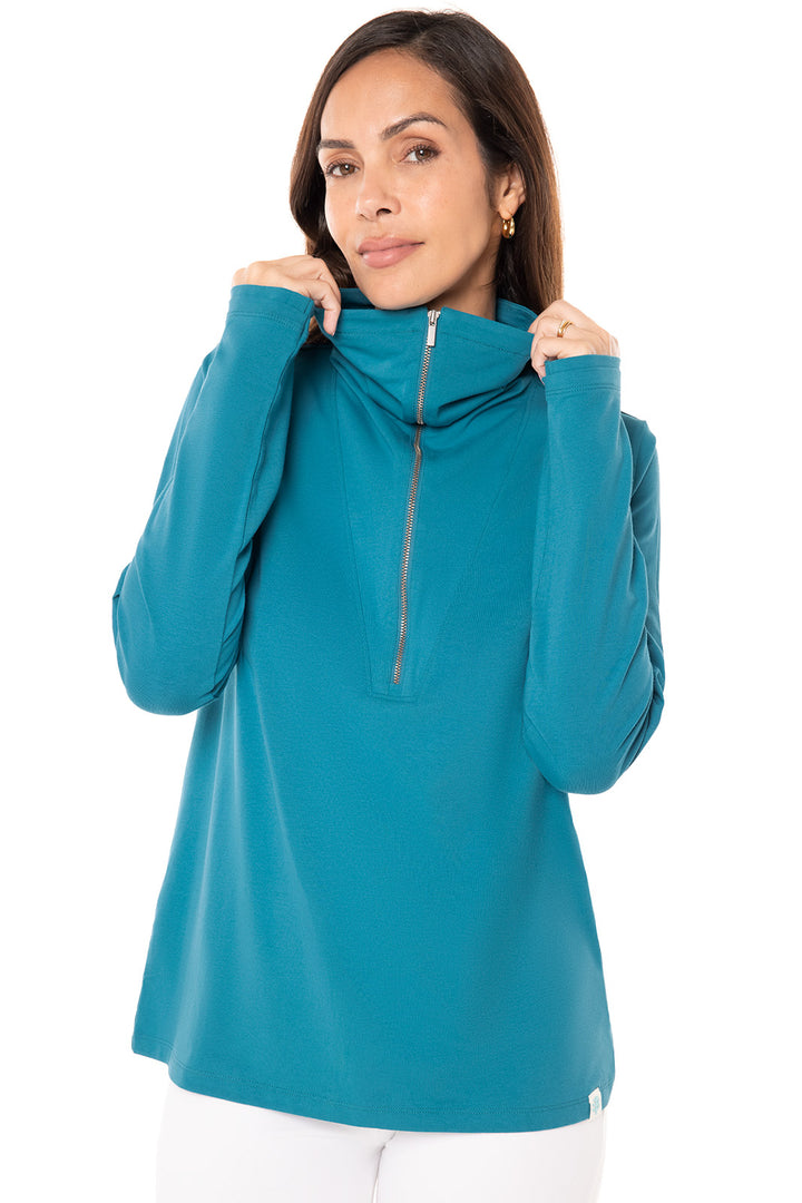 Women's Collins 3/4 Zip | Tahitian Teal