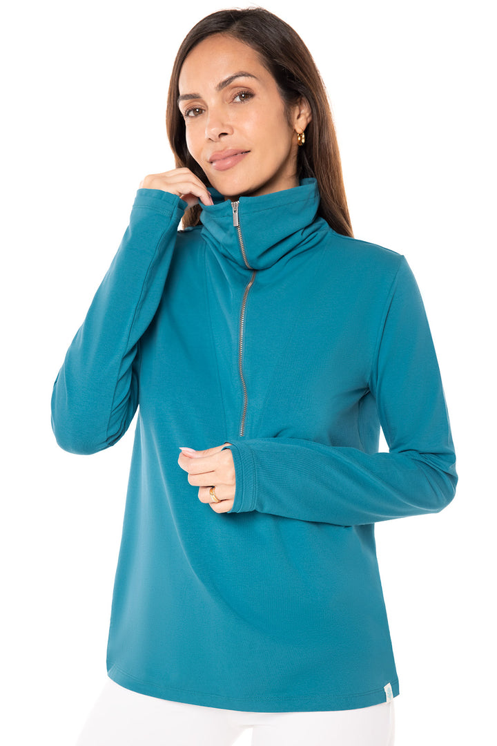 Women's Collins 3/4 Zip | Tahitian Teal