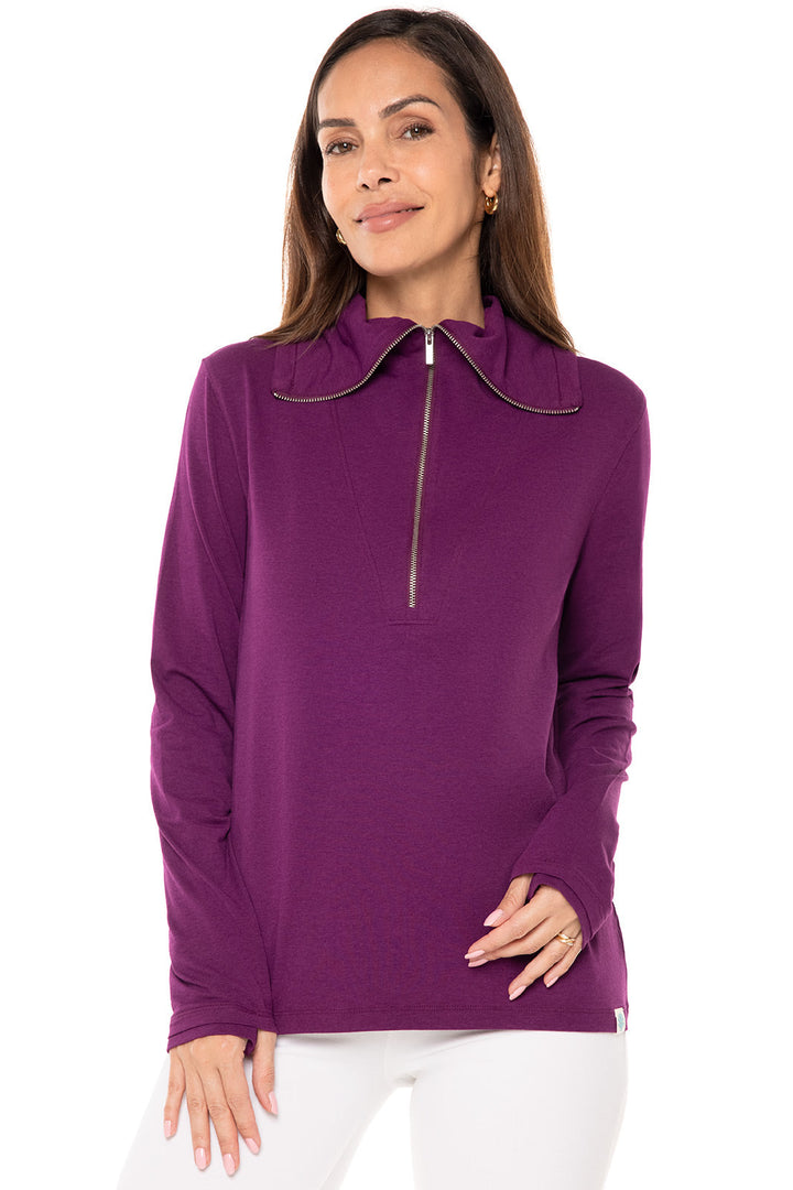 Women's Collins 3/4 Zip | Rich Plum