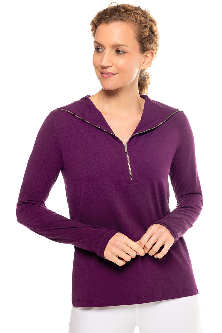 Women's Collins 3/4 Zip | Rich Plum