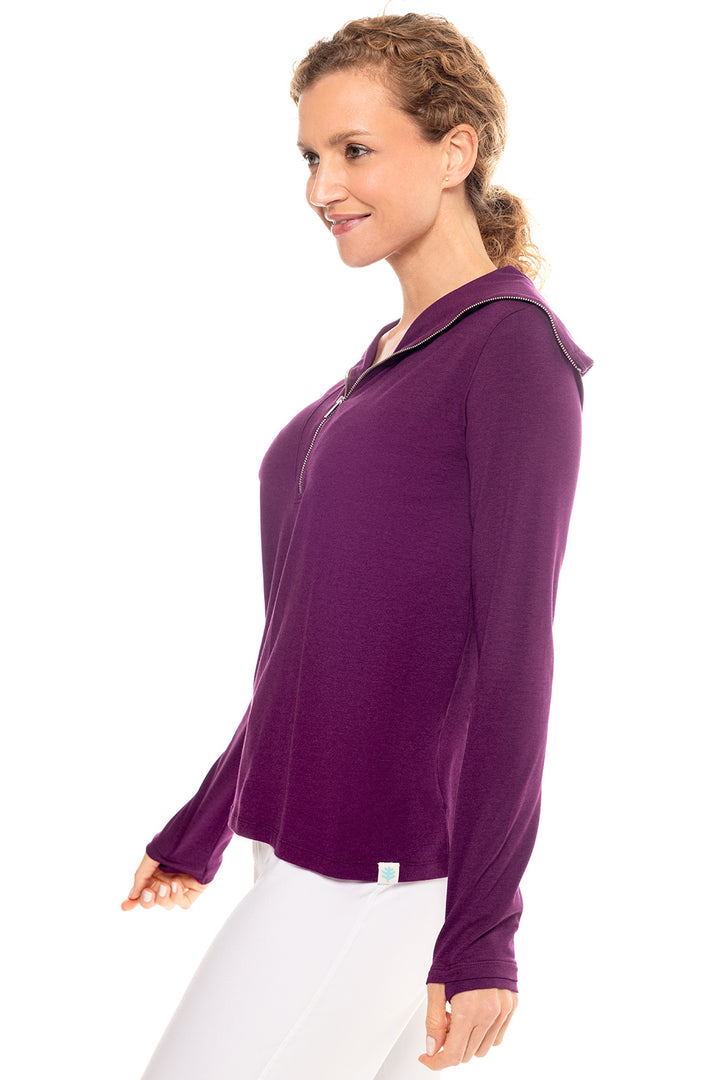 Women's Collins 3/4 Zip | Rich Plum