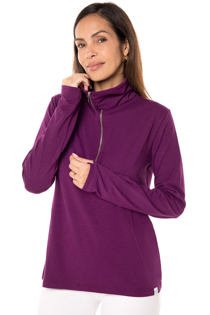 Women's Collins 3/4 Zip | Rich Plum