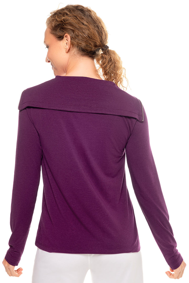 Women's Collins 3/4 Zip | Rich Plum