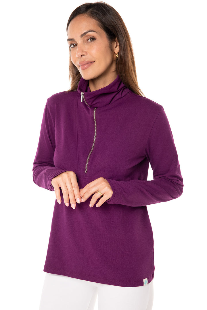 Women's Collins 3/4 Zip | Rich Plum