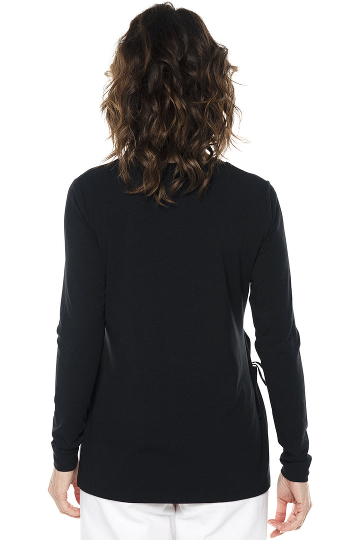 Women's Surf Side Slit Shirt | Black