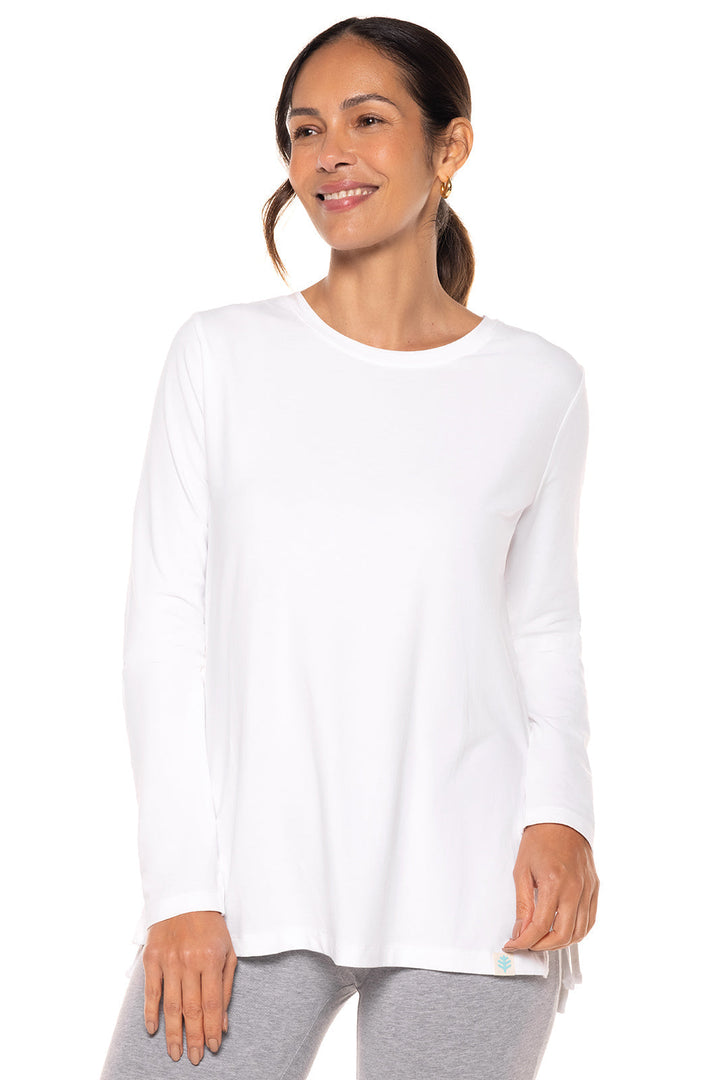 Women's Surf Side Slit Shirt | White