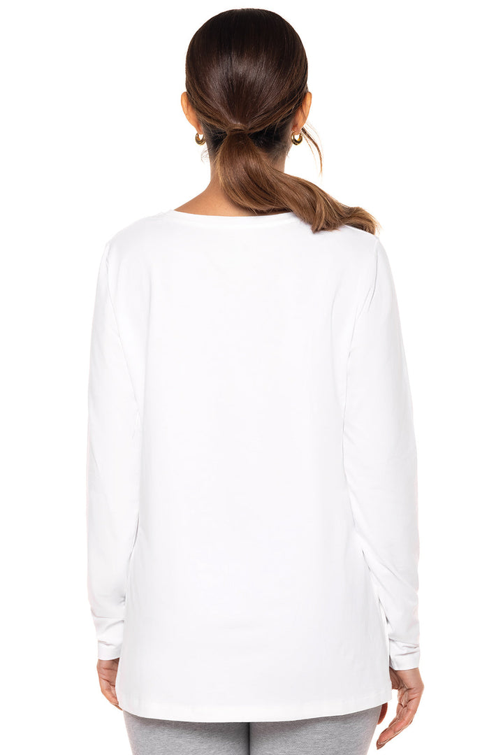 Women's Surf Side Slit Shirt | White