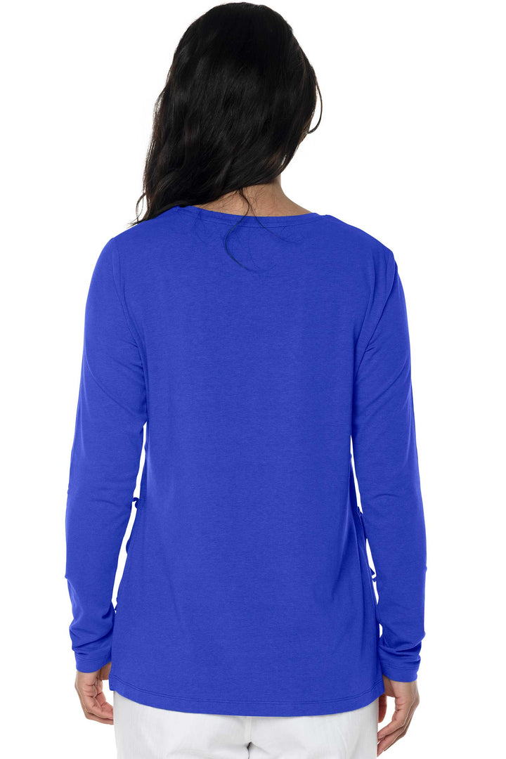 Women's Surf Side Slit Shirt | Baja Blue