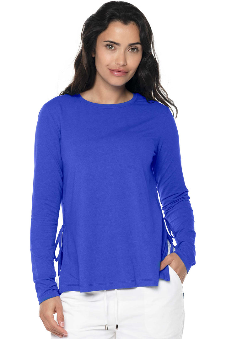 Women's Surf Side Slit Shirt | Baja Blue