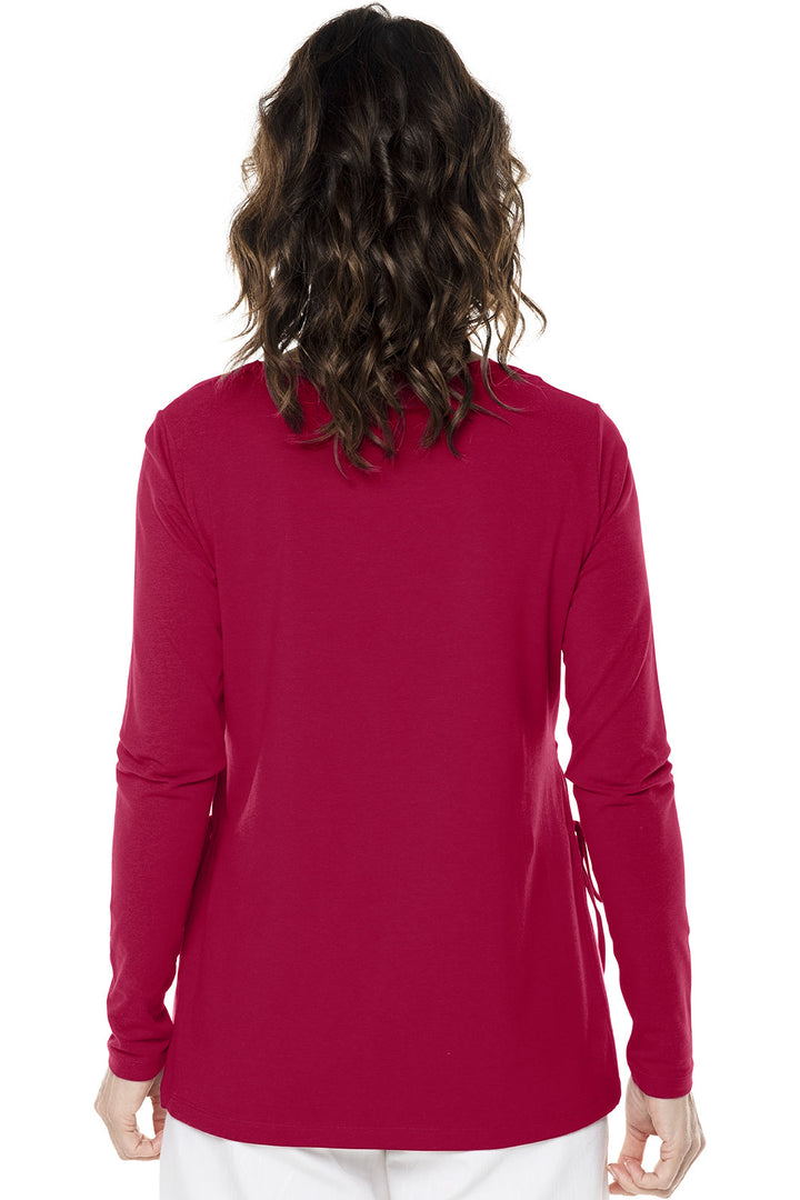 Women's Surf Side Slit Shirt | Red Crush