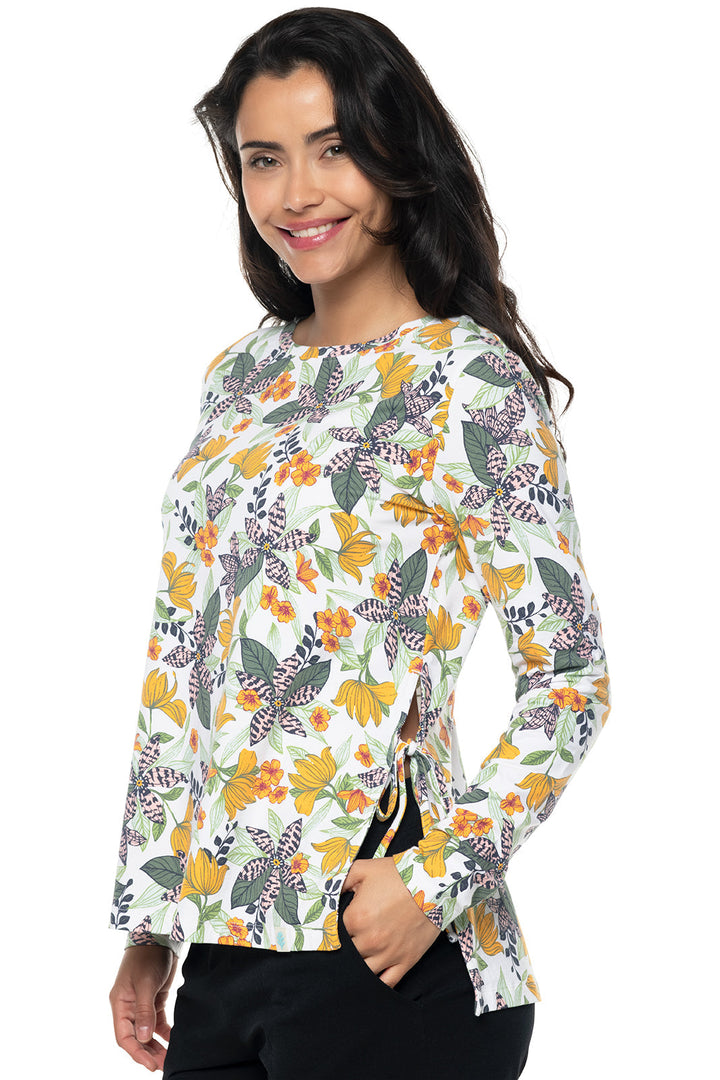 Women's Surf Side Slit Shirt | Apricot Crush Floral Paradise