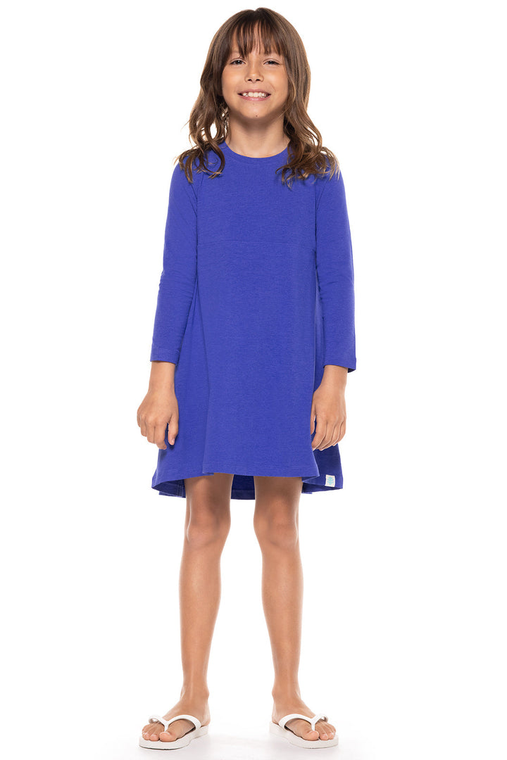 Kid's Lincoln Road High Low Dress | Baja Blue