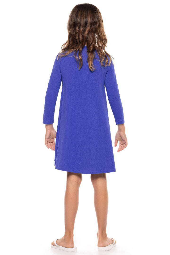 Kid's Lincoln Road High Low Dress | Baja Blue