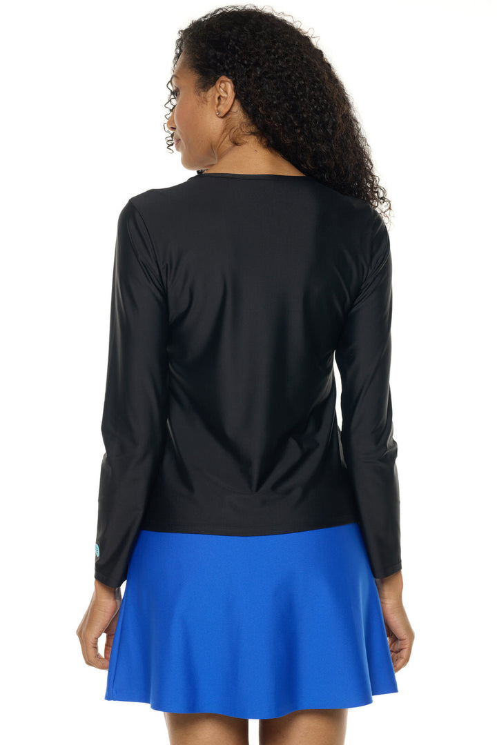 Women's Palmeto Long Sleeve Swim Shirt | Black