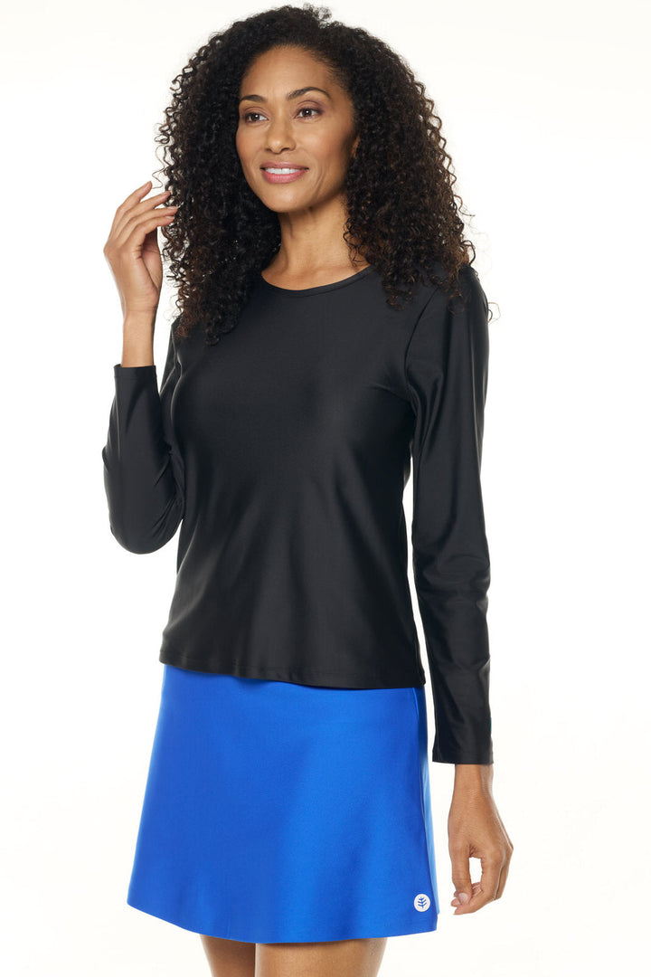 Women's Palmeto Long Sleeve Swim Shirt | Black