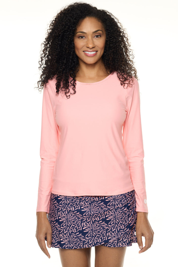 Women's Palmeto Long Sleeve Swim Shirt | Peachy Pink