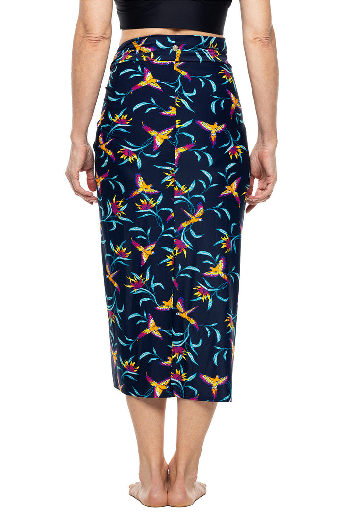 Womens North Bay Village Knot Cover-Up | Navy Birds of Paradise