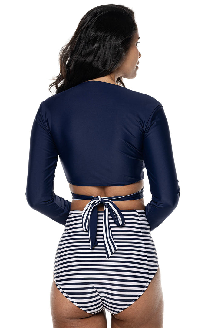 Women's Sunny Isles Reversible Wrap Shrug | Navy/White Stripe Reversible