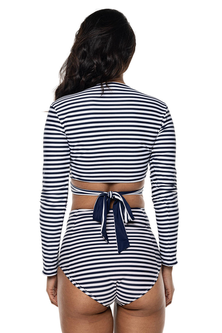 Women's Sunny Isles Reversible Wrap Shrug | Navy/White Stripe Reversible