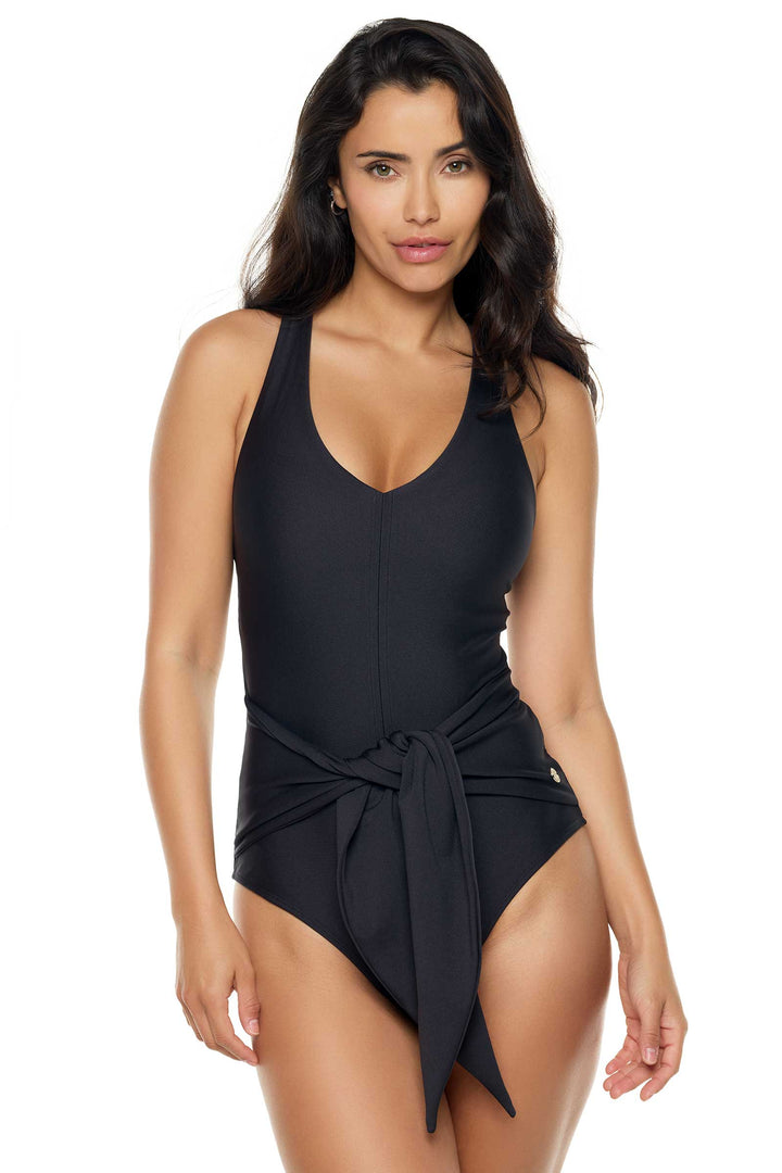 Women's Breakwater Wrap Swimsuit | Black