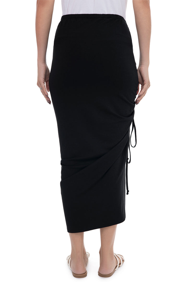 Women's Bayfront Ruched Maxi Skirt | Black