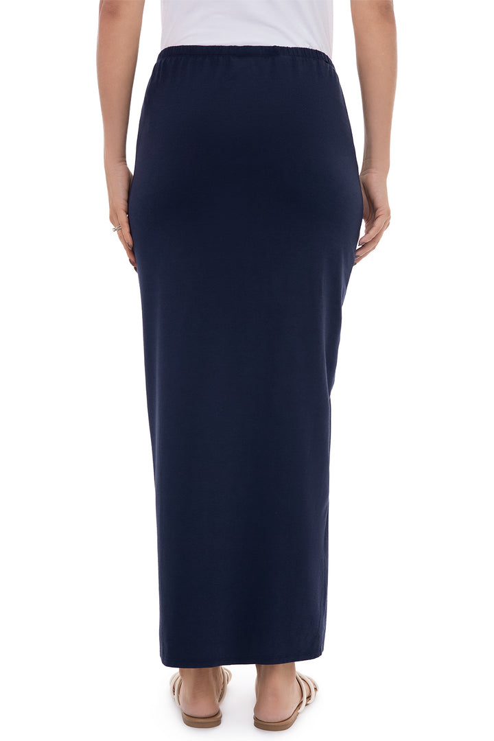 Women's Bayfront Ruched Maxi Skirt | Navy