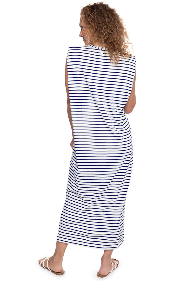 Women's Coral Way Dress | White/Navy Stripe