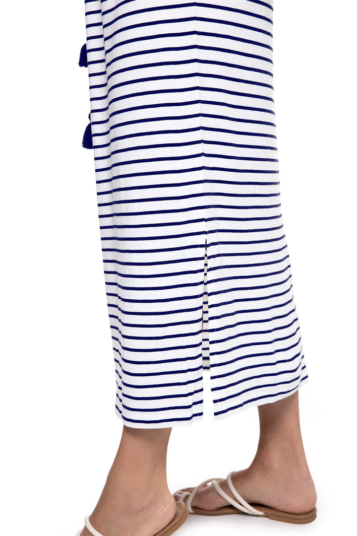 Women's Coral Way Dress | White/Navy Stripe