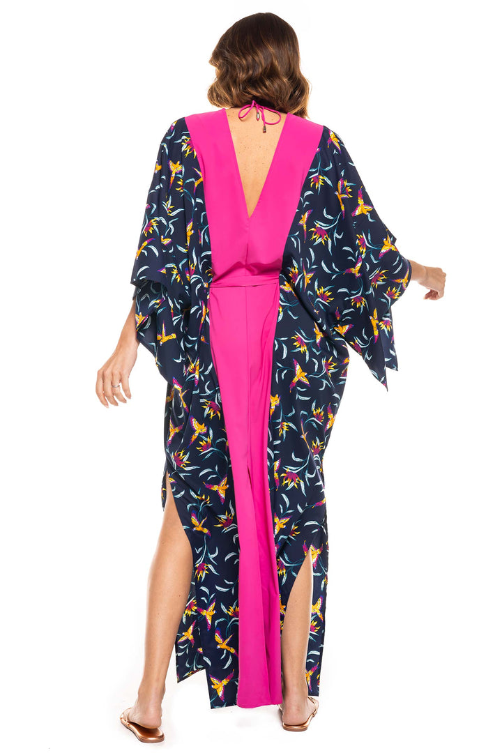 Women's Wynwood Cover-Up | Navy Birds of Paradise