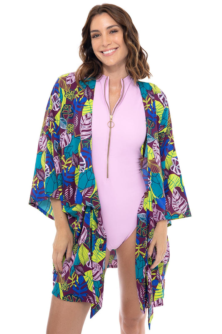 Women's Ocean Drive Cover-Up | Rich Plum Electric Jungle