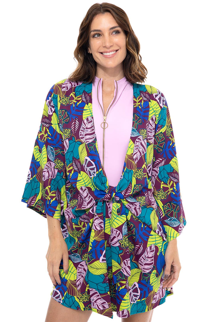 Women's Ocean Drive Cover-Up | Rich Plum Electric Jungle