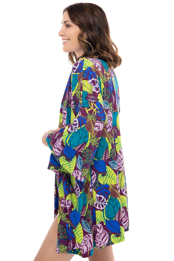 Women's Ocean Drive Cover-Up | Rich Plum Electric Jungle