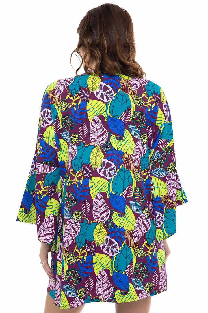 Women's Ocean Drive Cover-Up | Rich Plum Electric Jungle