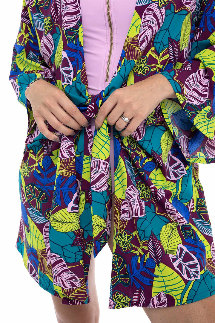 Women's Ocean Drive Cover-Up | Rich Plum Electric Jungle