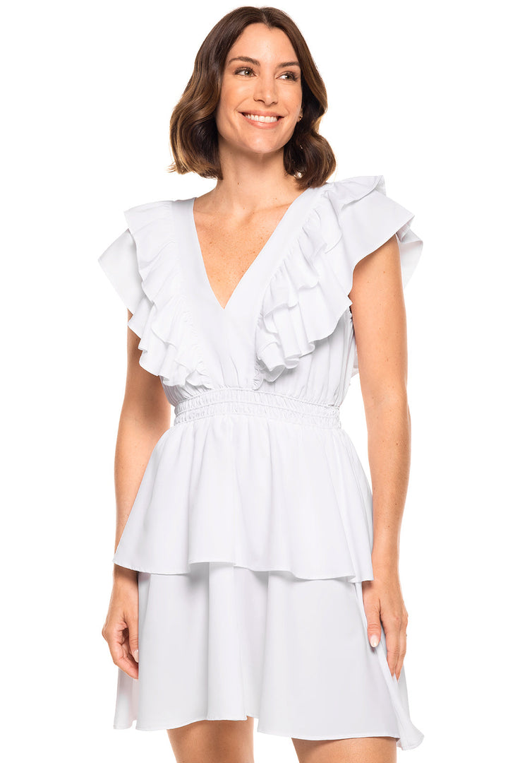 Women's South Cove V-Neck Ruffle Dress | White