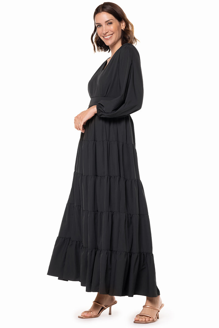 Women's Palm Beach Tiered Maxi Dress | Black