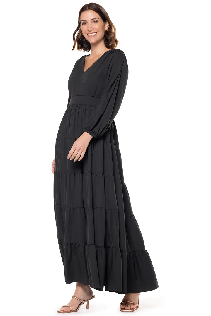 Women's Palm Beach Tiered Maxi Dress | Black