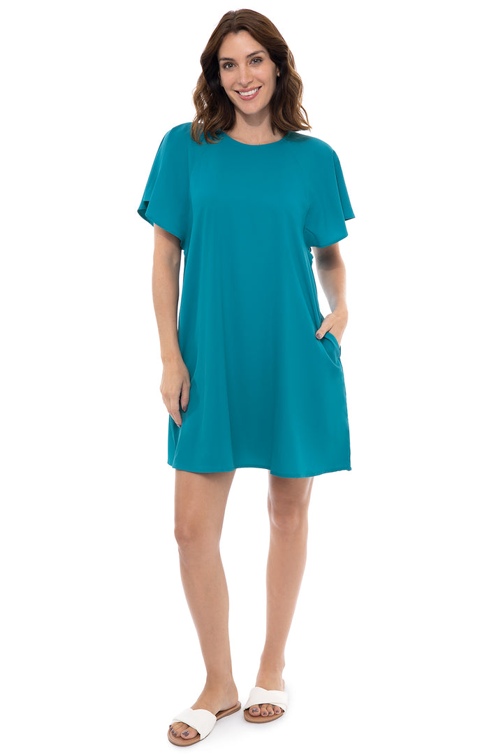 Women's Cafecito Shift Dress | Tahitian Teal