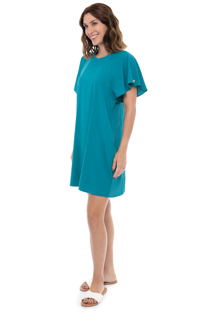 Women's Cafecito Shift Dress | Tahitian Teal