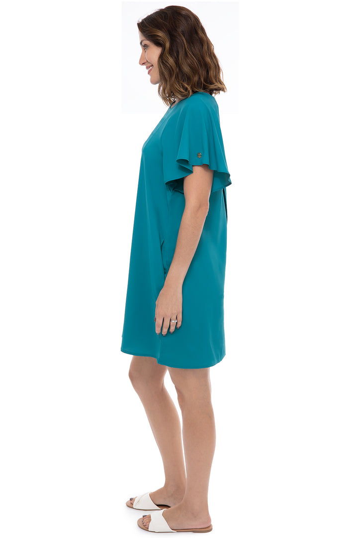 Women's Cafecito Shift Dress | Tahitian Teal